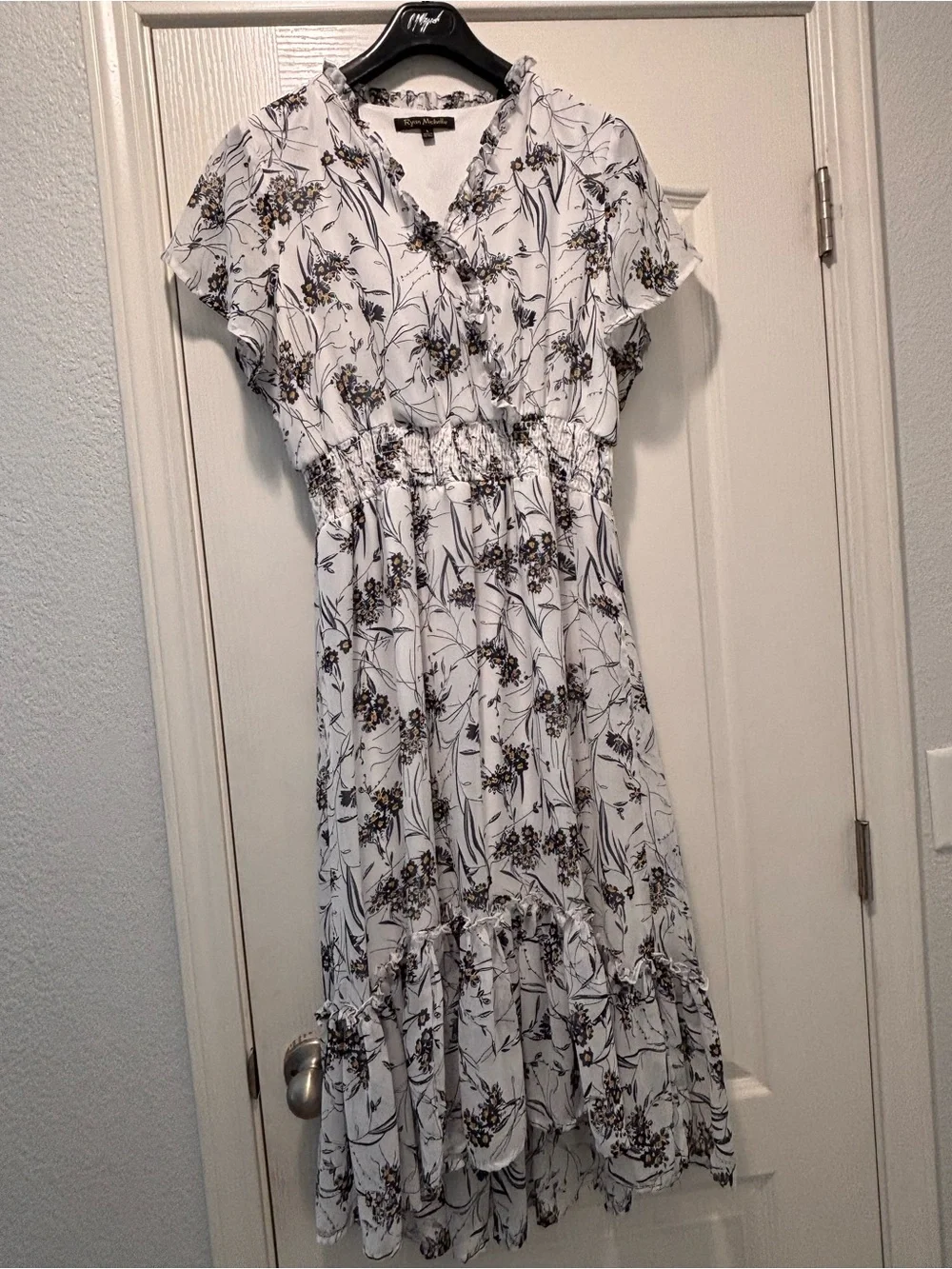 Cottage Romantic Boho Floral Midi Dress – Size L - Picture 6 of 9